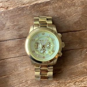 MICHAEL KORS Oversized Gold Stainless Steel Watch